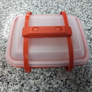Vintage Tupperware #1514 Mini Pack N Carry Set Lunch Box w/ Handle & Containers